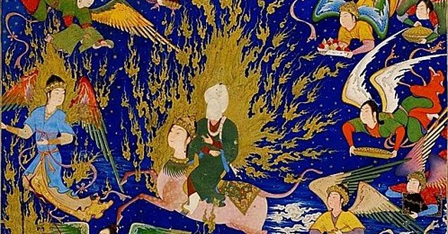 Illustration des Mi'raj aus der Khamsa (1539-43)