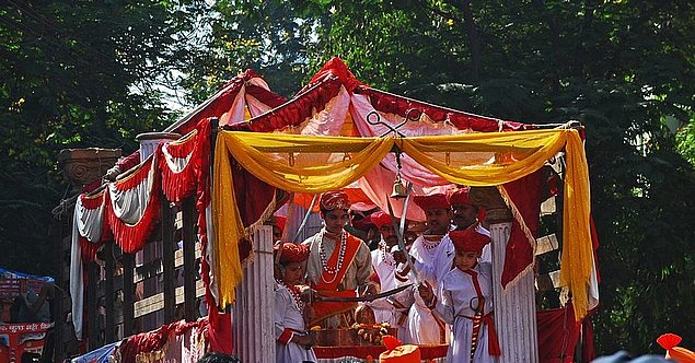 Marathi-Hindu-Prozession am Neujahrstag namens Gudi Padwa