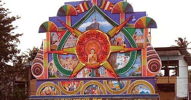 Poson Pandal in Aluthgama, Sri Lanka