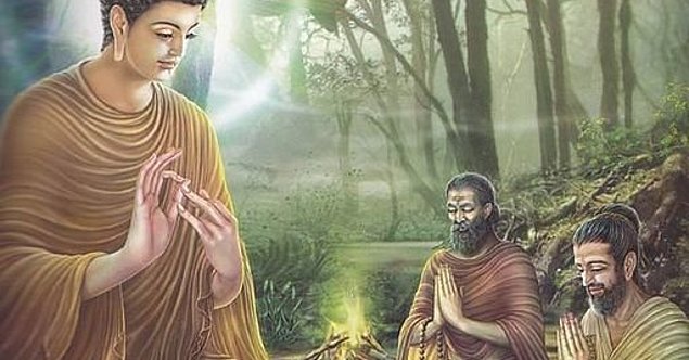 Gemälde des Lebens von Gautama Buddha in Asalha Puja